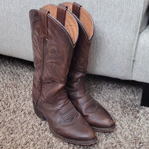Men's Brown Leather Cowboy Boots